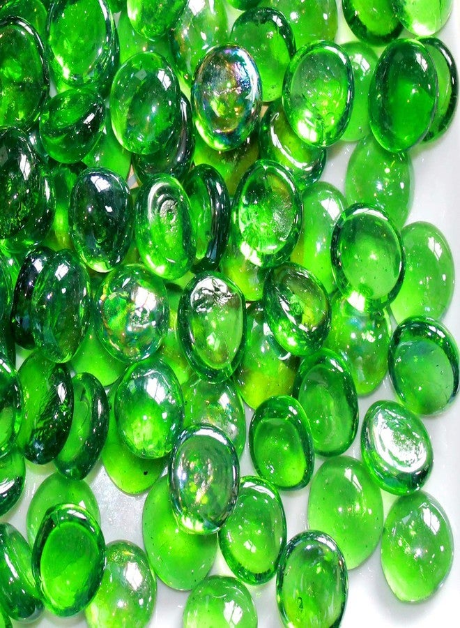 Firstly Glass Pebbles for Aquarium Decorative Vase Filler Craft Garden Decoration, Decorative Stones/Pebbles (400g)(Green) - Image 1